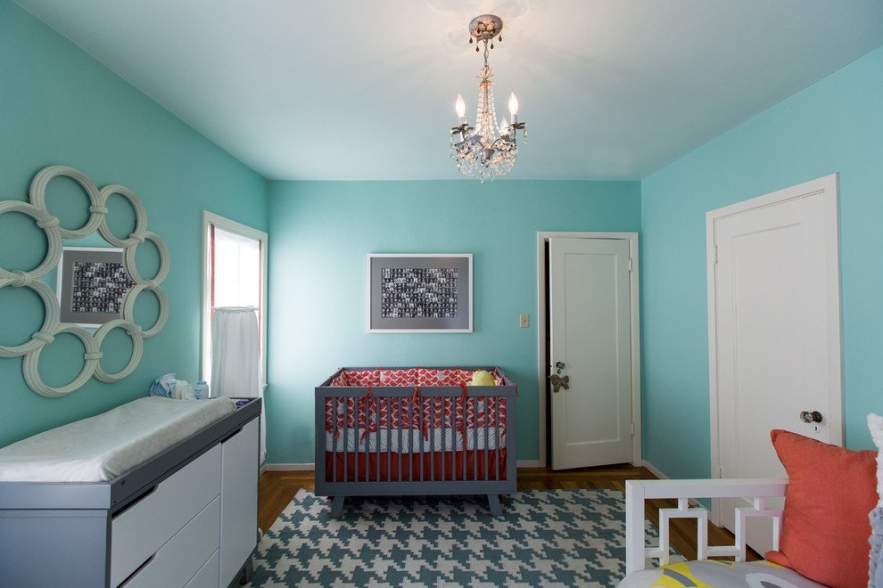 Nursery-room-with-Tiffany-blue-paint