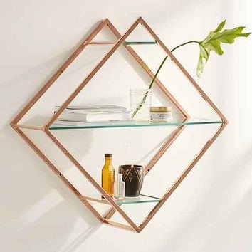 Diamond Cross Planes Shelf