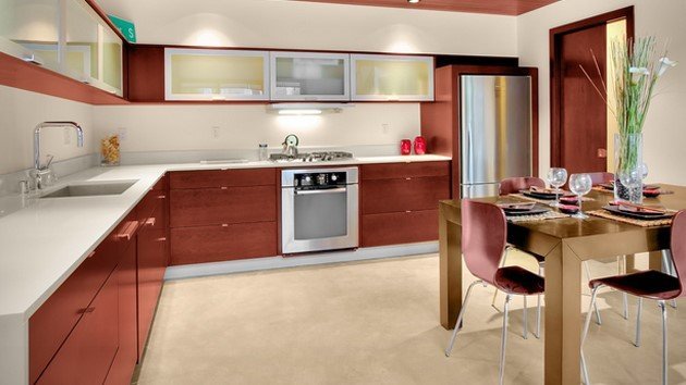 L shaped Modular kitchen