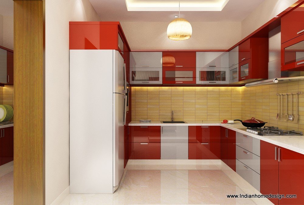 L shaped Modular kitchen