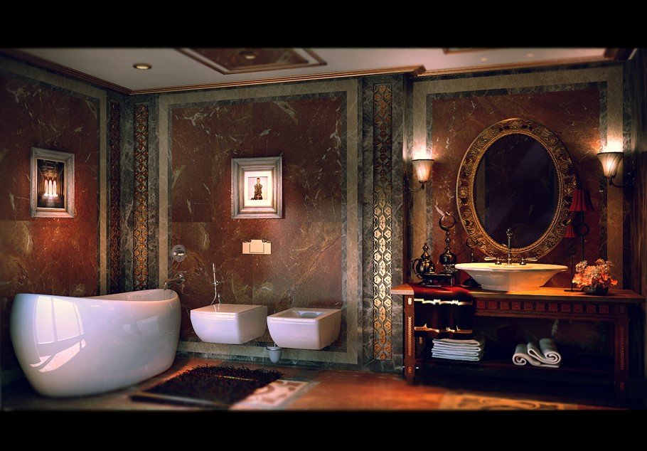 luxurious bathroom to look house expensive