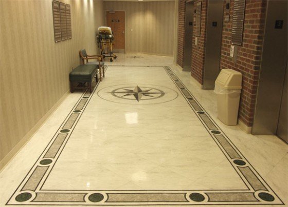 Border designs marble floor