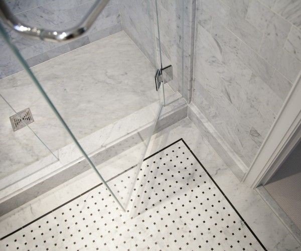 Marble floor design for Bathroom Dry and wet areas
