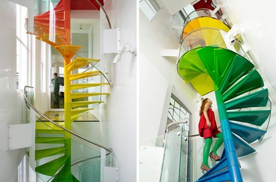 Stair decoration ideas-rainbow stairs