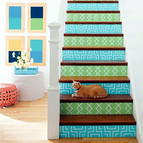 Stair decoration ideas-wallpaper art