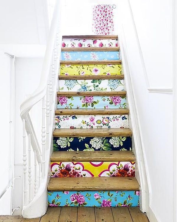 Stair decoration ideas-wallpaper art