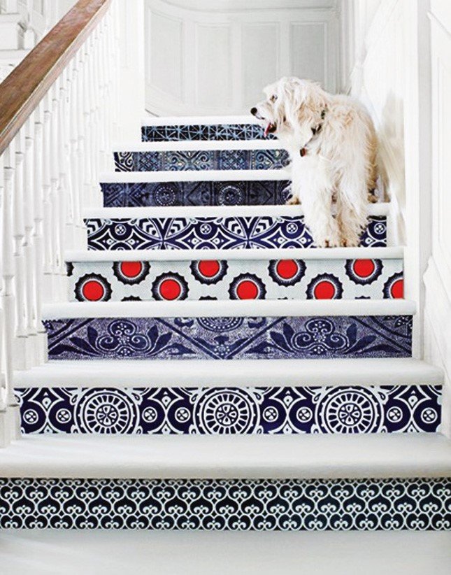 Stair decoration ideas-wallpaper art