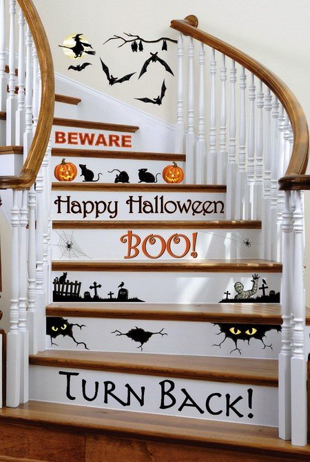 Stair decoration ideas-wallpaper art