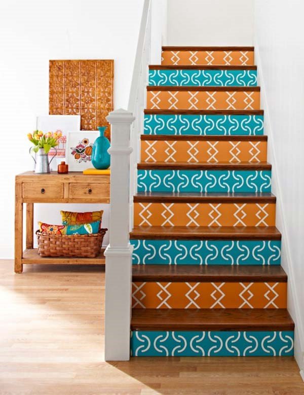 Stair decoration ideas-wallpaper art