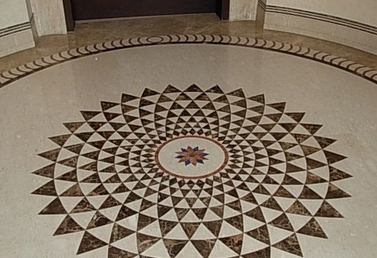 Gorgeous Modern Residence Interior Mosaic Marble Flooring Ideas