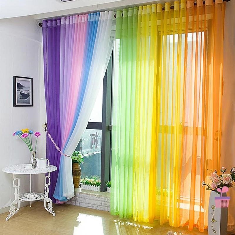 curtains selection Multi colored draping