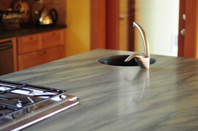 Honed granite kitchen countertops