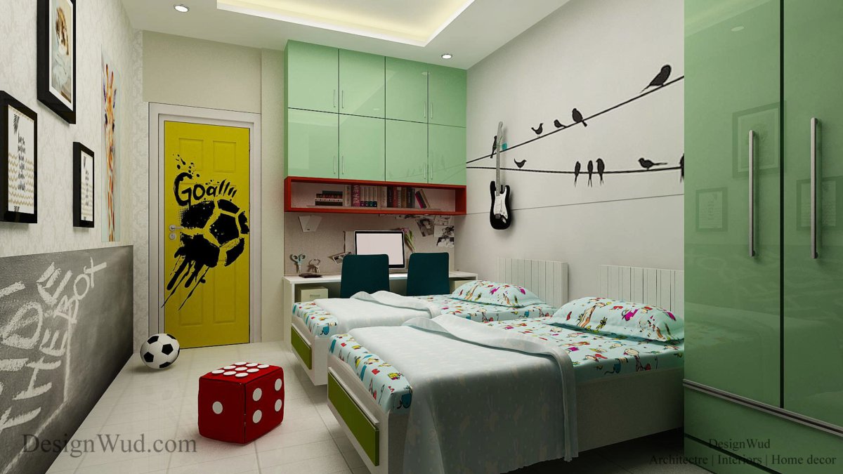 FLAT INTERIOR AT GULSHAN IKEBANA, NOIDA DesignWud Interiors