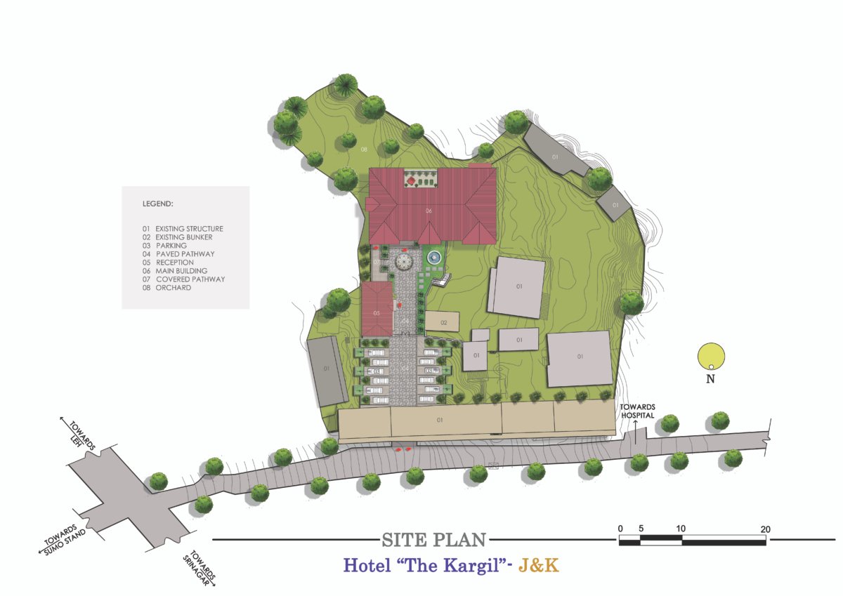 SITE PLAN HOTEL KARGIL