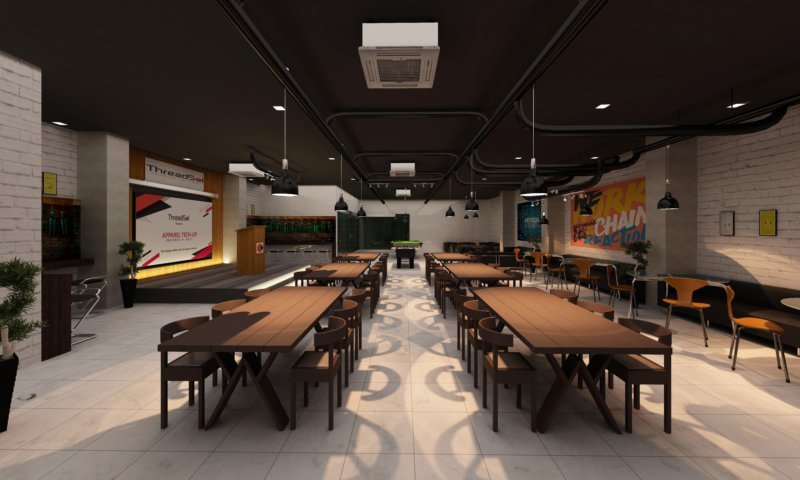 interior STAFF CAFETERIA AND RECREATION ZONE