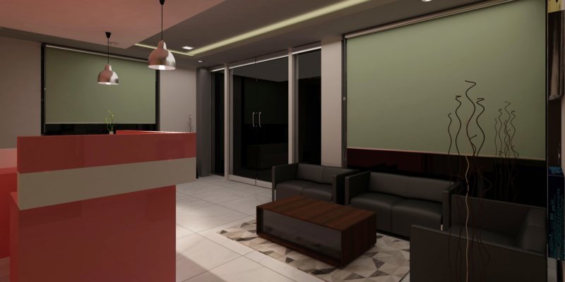 Interior reception cum waiting lobby