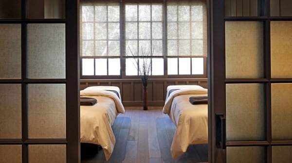 SPA Interior design tips. add dramatic doors and entryways to help transition. 