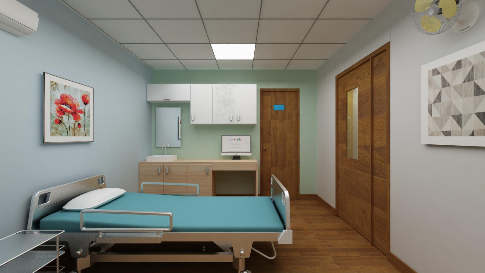 Clinic and hospital interiors