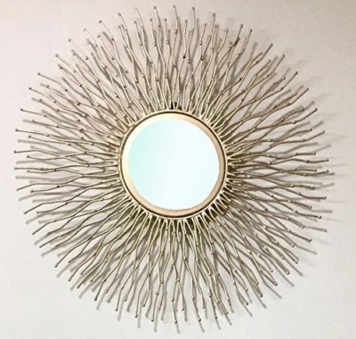 Curly Round Shaped Golden Framed Wall Mirrors