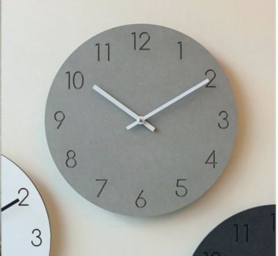 Scandinavian Minimal Designed Wall clock with concrete look