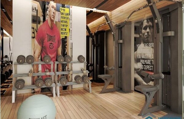 Gymnasium fitness centre interior