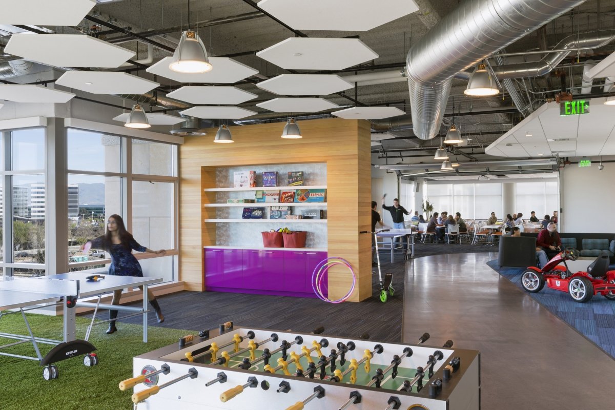 Recreation spaces modern office design trends