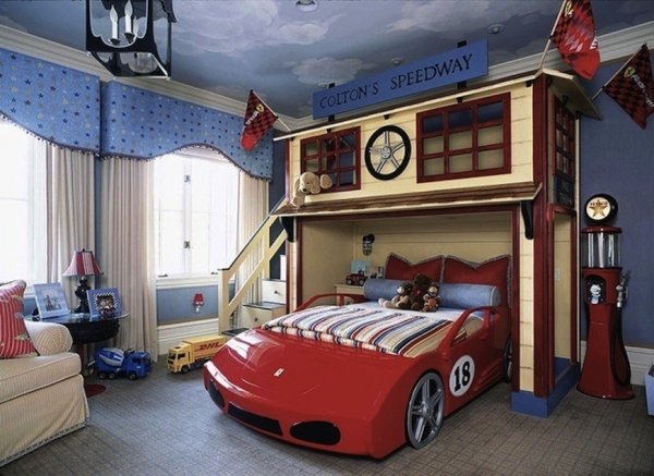 Car shaped Bed with Loft