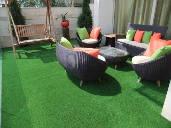 turf lawn grass court terrace garden